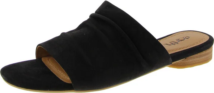 Talma Womens Suede Flat Slide Sandals