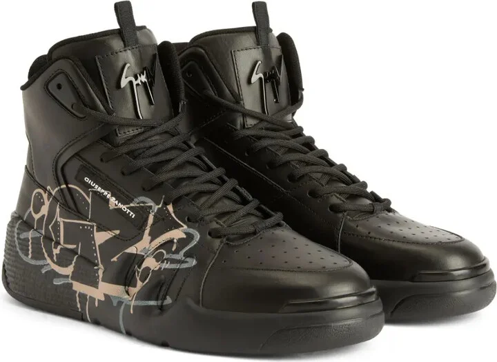 Talon graffiti-print leather sneakers - Image 2