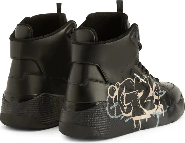 Talon graffiti-print leather sneakers - Image 3