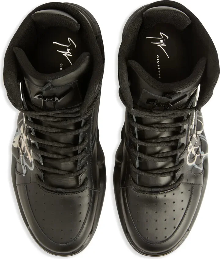 Talon graffiti-print leather sneakers - Image 4