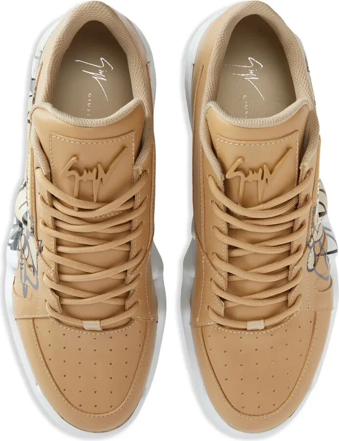 Talon logo-plaque leather sneakers - Image 4