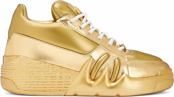 Talon metallic mid-top sneakers