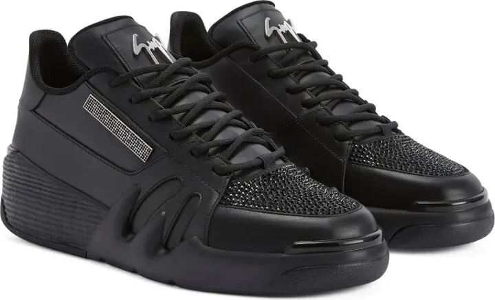 Talon rhinestone-embellished leather sneakers - Image 2
