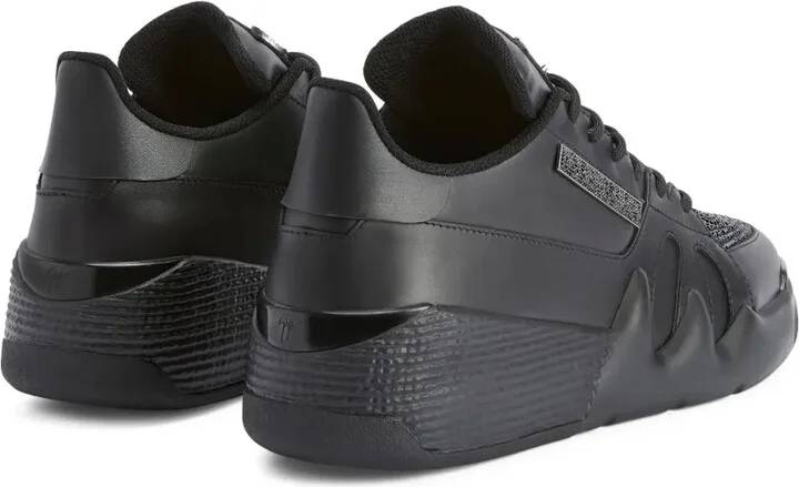 Talon rhinestone-embellished leather sneakers - Image 3