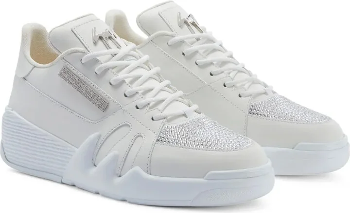 Talon rhinestone-embellished leather sneakers - Image 2