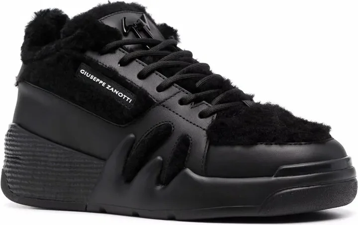 Talon shearling-trim high-top sneakers - Image 2
