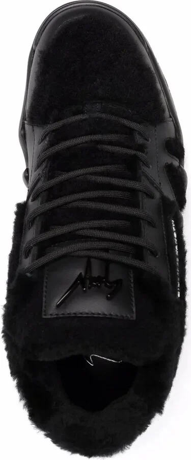 Talon shearling-trim high-top sneakers - Image 4