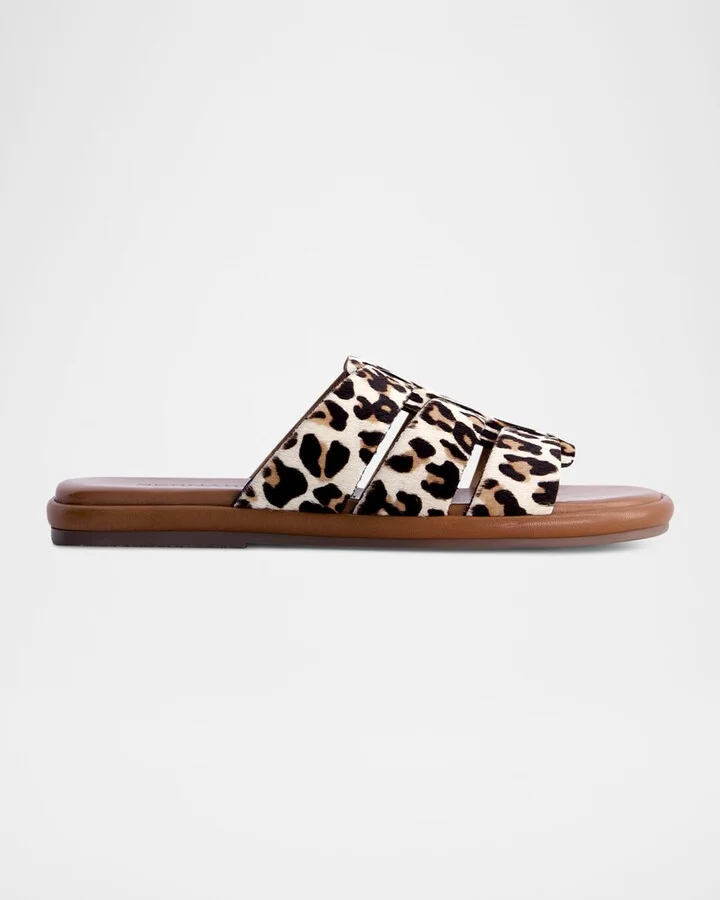 Tamer Caged Animal-Print Slide Sandals