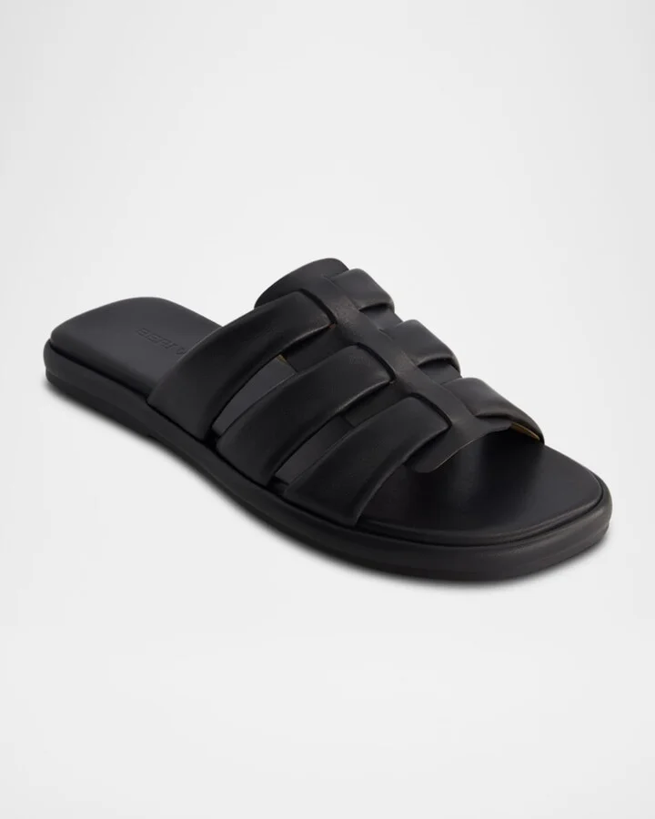 Tamer Caged Leather Slide Sandals - Image 2