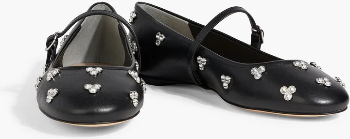 Tammy crystal-embellished leather ballet flats - Image 2