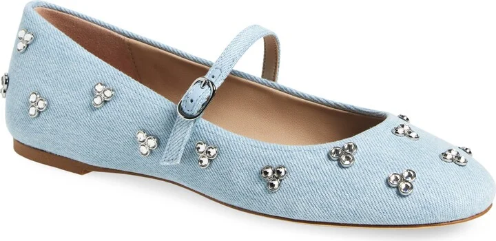 Tammy Crystal Embellished Mary Jane Flat