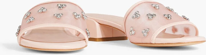 Tammy crystal-embellished mesh mules - Image 2