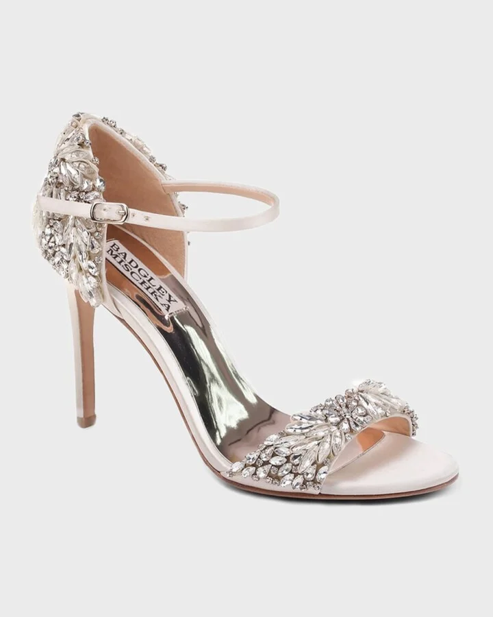 Tampa Embellished Satin Sandals - Image 3