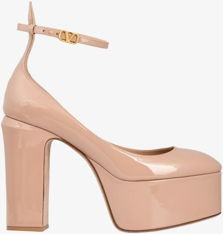 Tan-Go 120 Patent Leather Platform Pumps