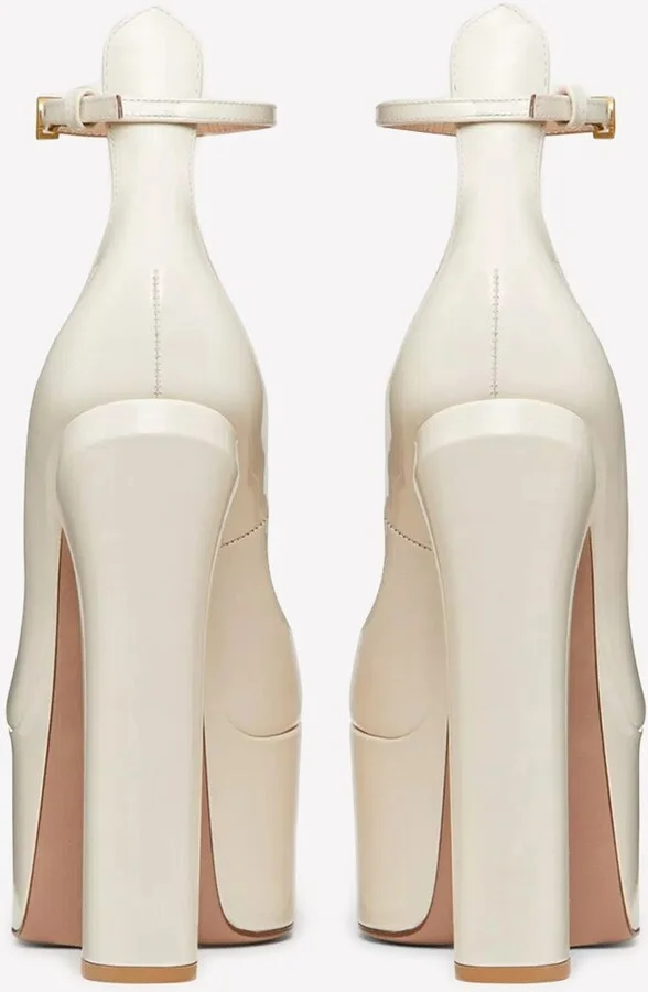 Tan-Go 155 Platform Pumps in Patent Leather - Image 2