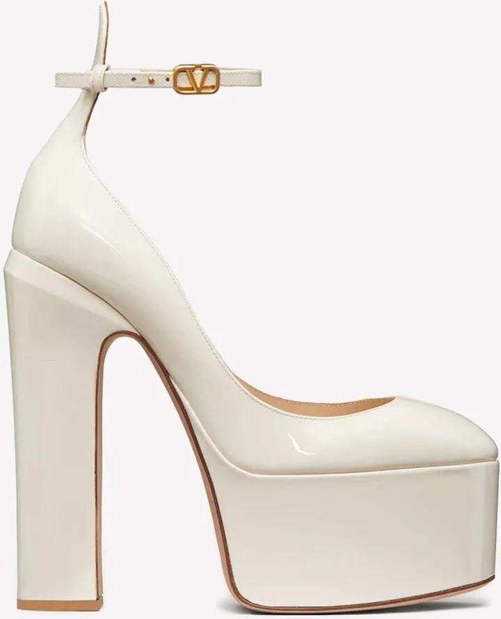 Tan-Go 155 Platform Pumps in Patent Leather