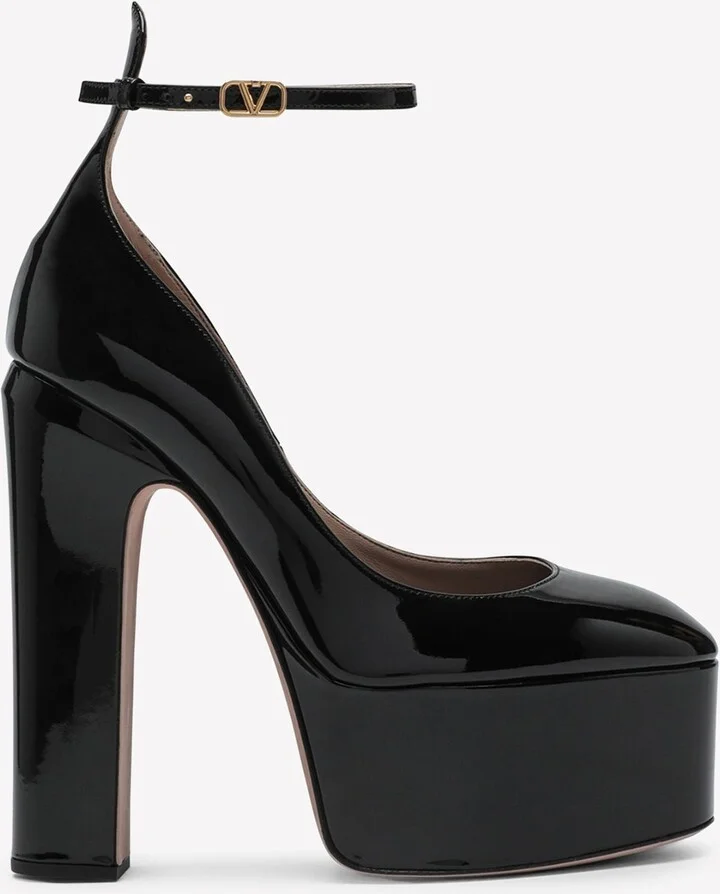 Tan-Go 155 Platform Pumps in Patent Leather