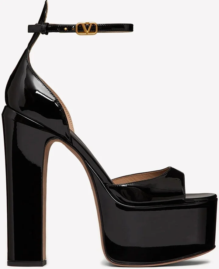 Tan-Go 155 Platform Sandals in Patent Leather