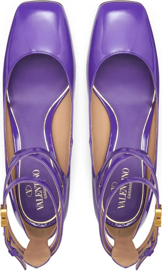 Tan-Go 70mm patent leather pumps - Image 4