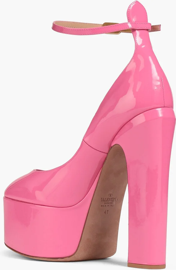 Tan-Go patent-leather platform pumps - Image 3