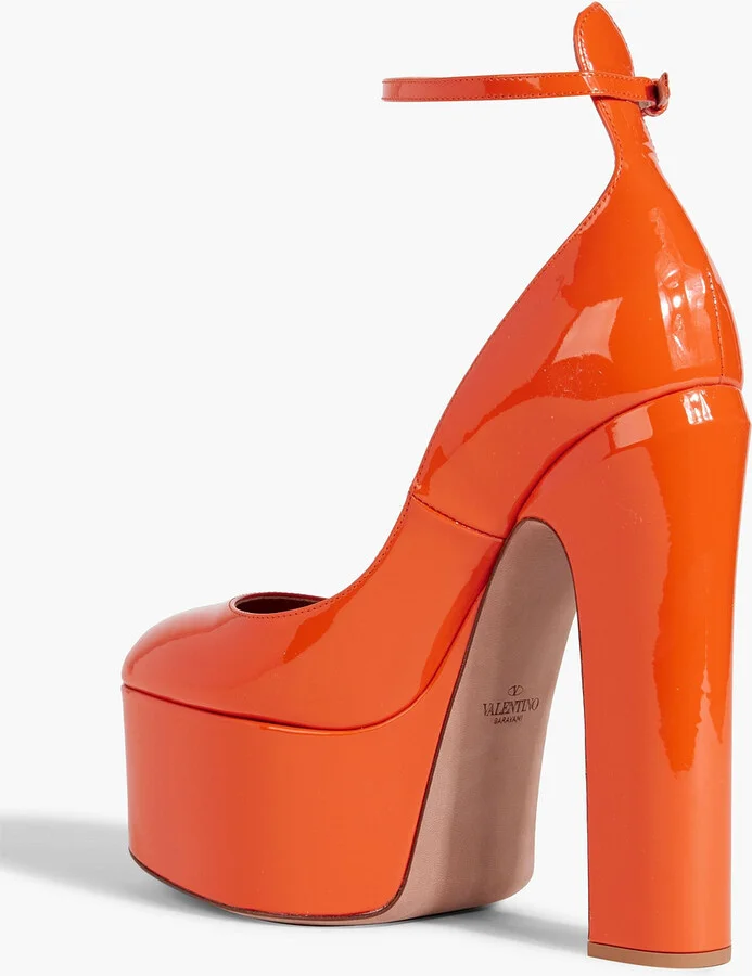 Tan-Go patent-leather platform pumps - Image 6