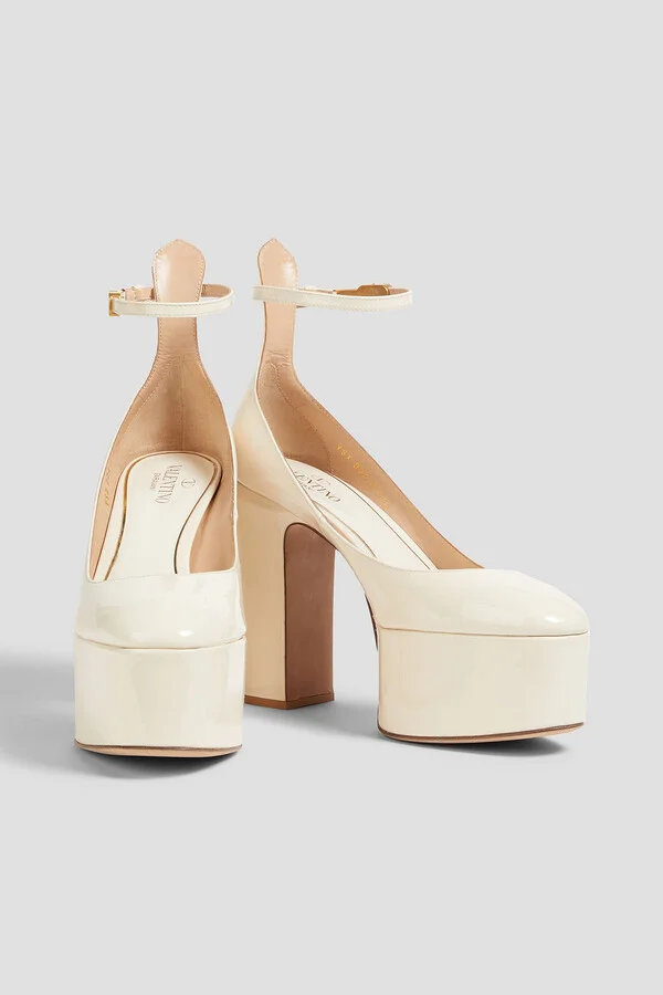 Tan-Go patent-leather platform pumps - Image 2