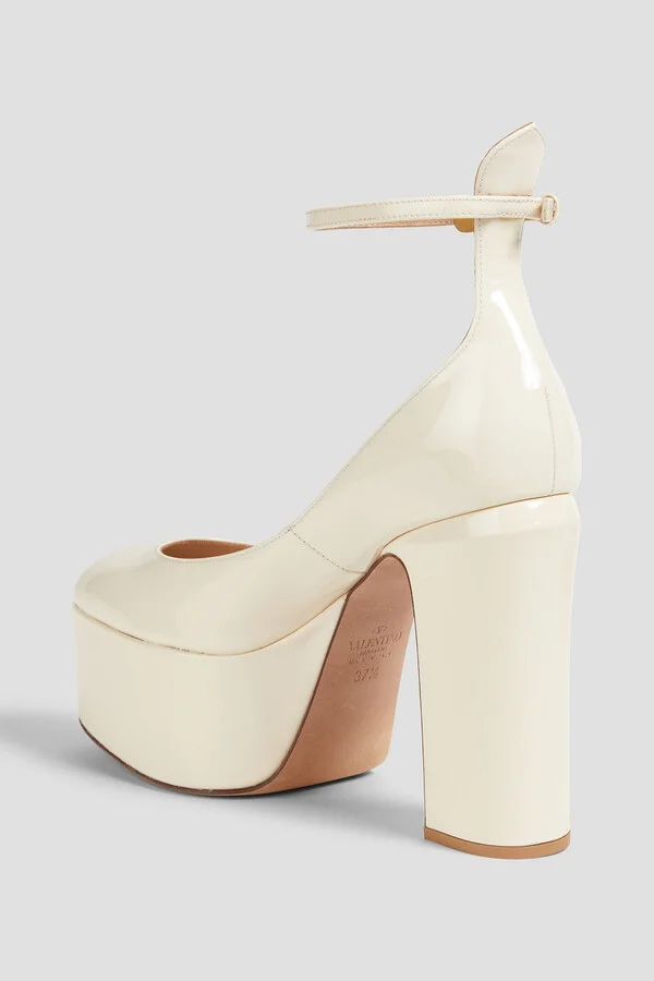 Tan-Go patent-leather platform pumps - Image 3