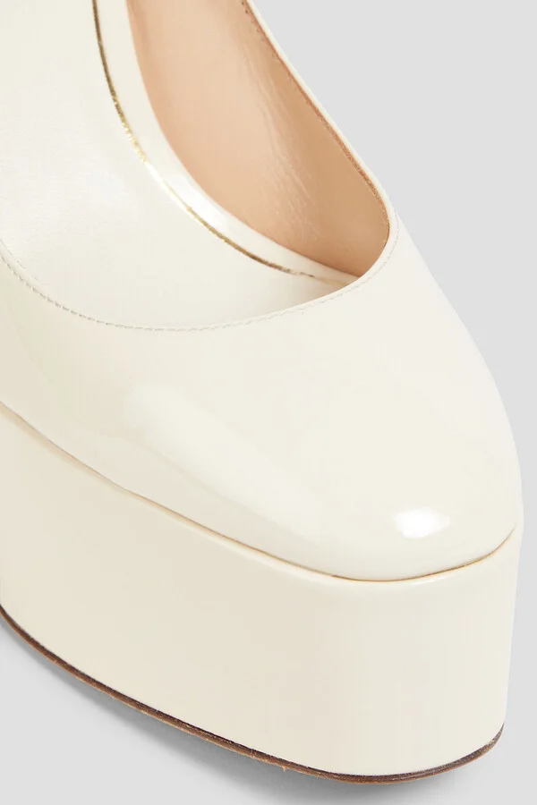 Tan-Go patent-leather platform pumps - Image 4