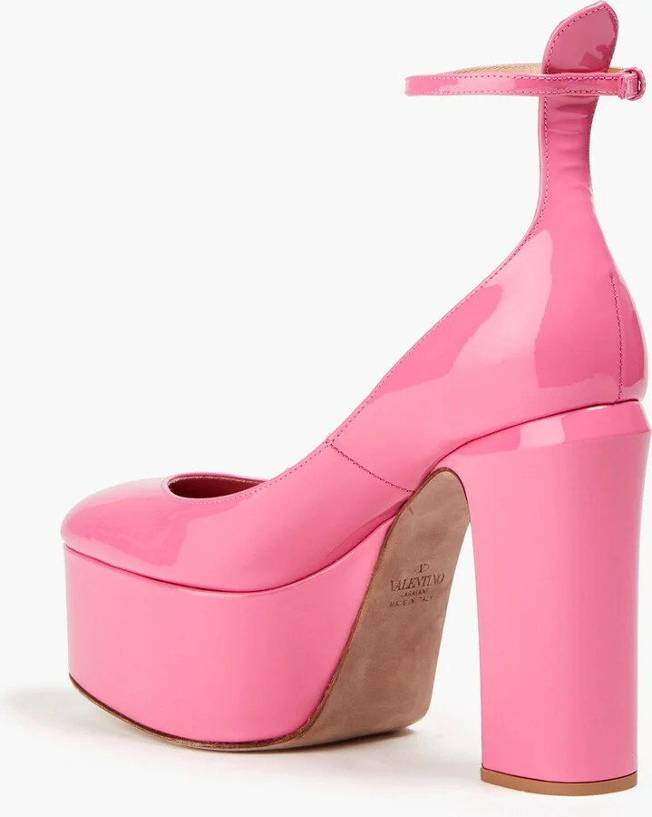 Tan-Go patent-leather platform pumps - Image 6