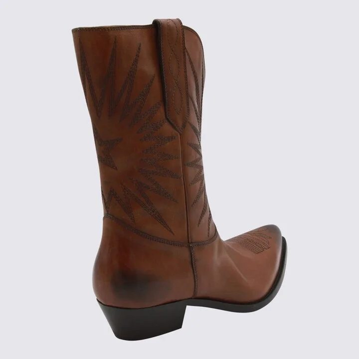 Tan Leather Boots - Image 3