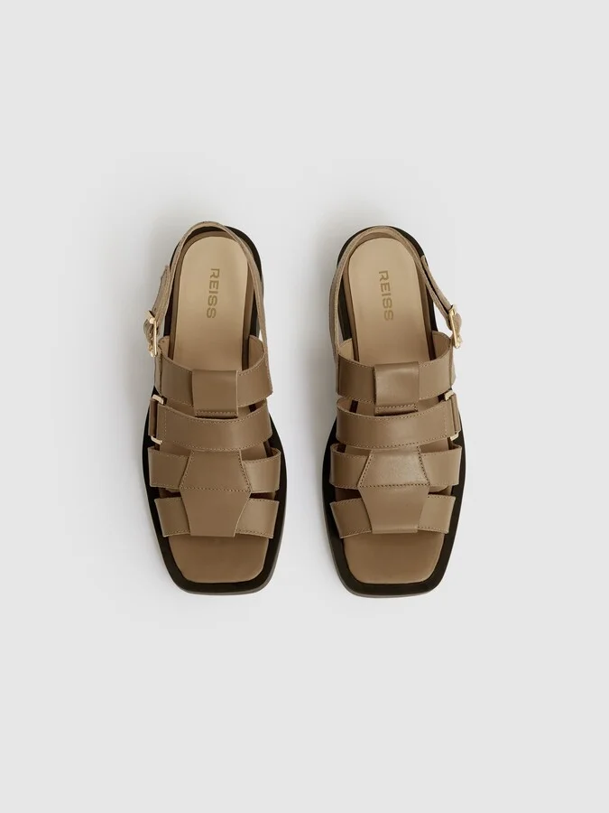 Tan Leather Fisherman Sandals - Image 4