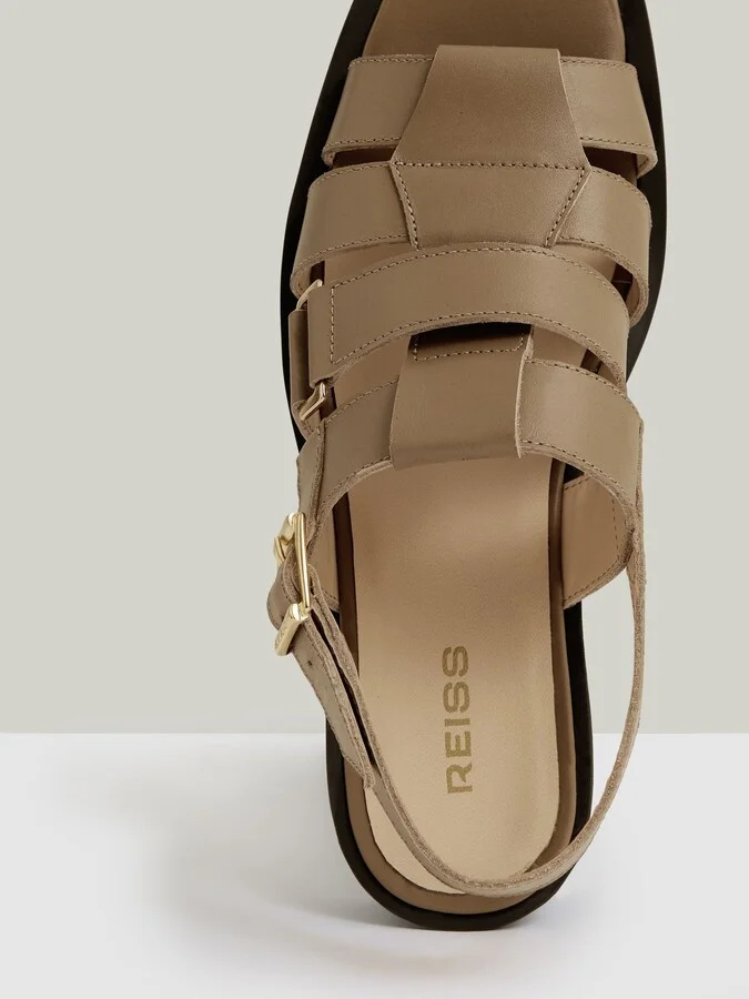 Tan Leather Fisherman Sandals - Image 5