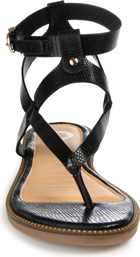 Tangie Snake Embossed Strappy Sandal - Image 3