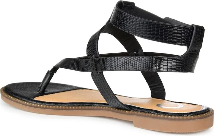Tangie Snake Embossed Strappy Sandal - Image 4