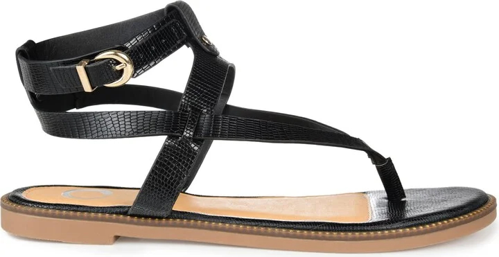 Tangie Snake Embossed Strappy Sandal - Image 5