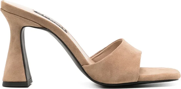 Tania 100mm leather mules