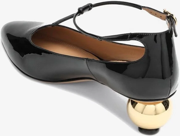 Tania 40 T-strap Pumps in Patent-Leather - Image 2