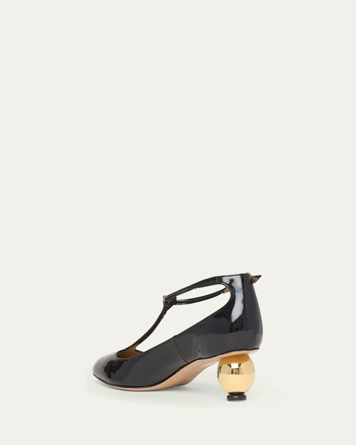Tania Patent T-Strap Pumps - Image 2