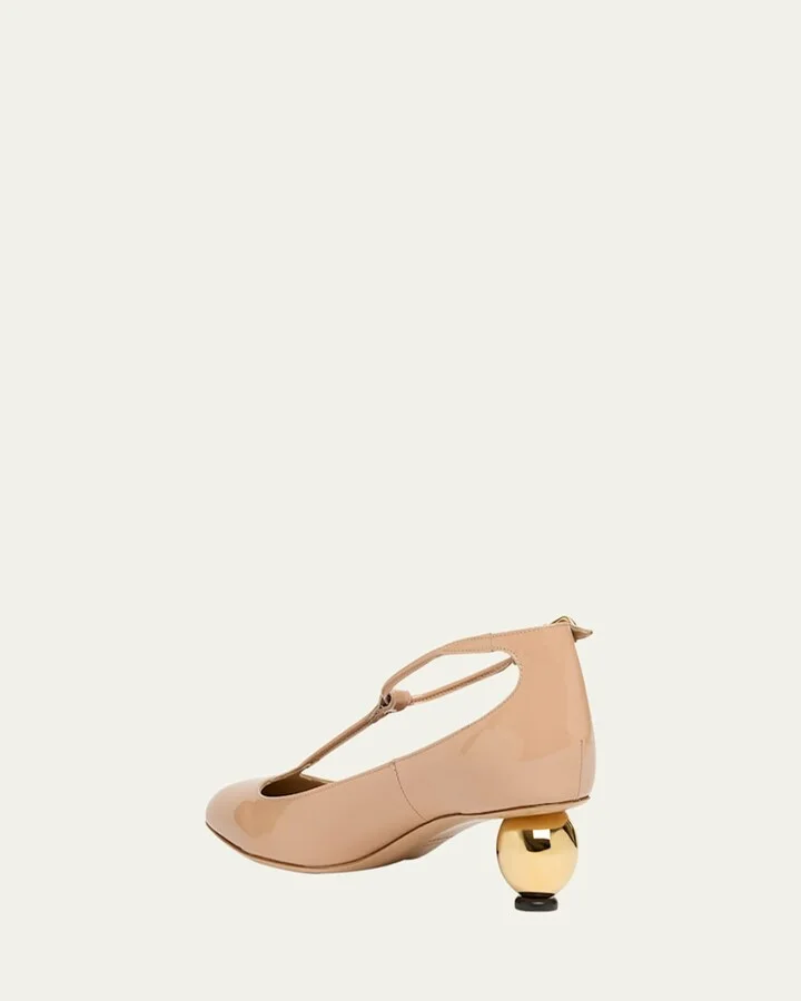 Tania Patent T-Strap Pumps - Image 2