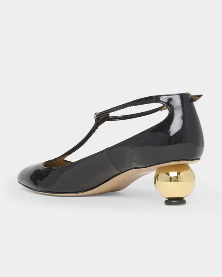 Tania Patent T-Strap Pumps - Image 2