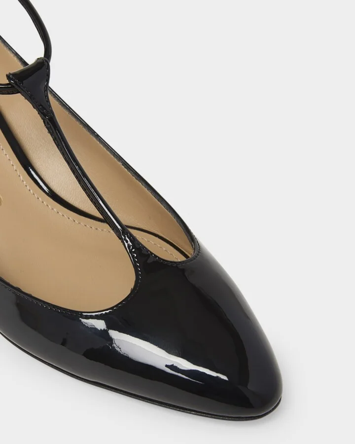 Tania Patent T-Strap Pumps - Image 3