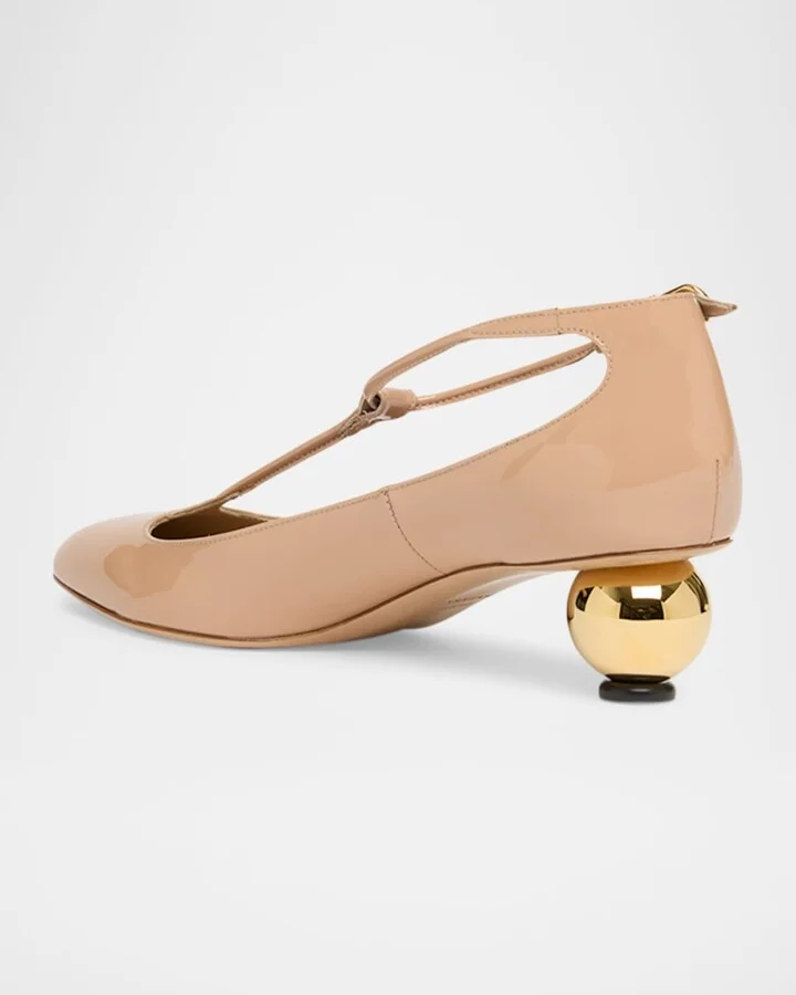 Tania Patent T-Strap Pumps - Image 3