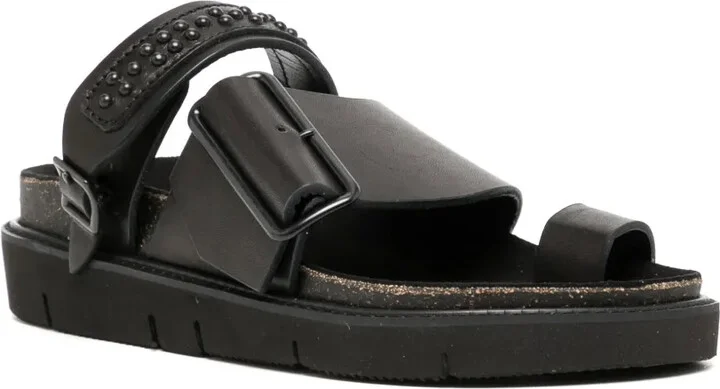 Tanned stud-embellished sandals - Image 2