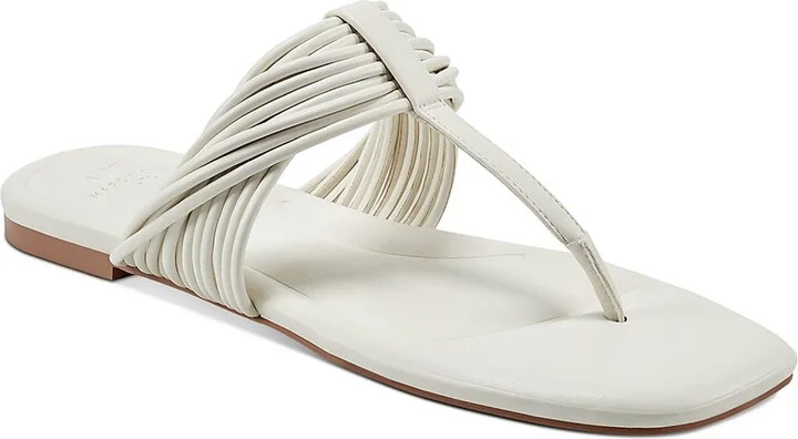 Tanya Womens Faux Leather Strappy Thong Sandals