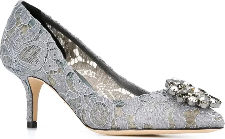 Taormina-lace crystal-embellished pumps - Image 2