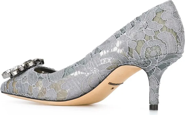 Taormina-lace crystal-embellished pumps - Image 3