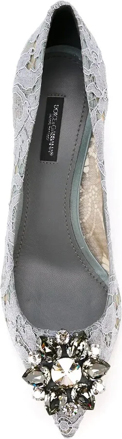 Taormina-lace crystal-embellished pumps - Image 4