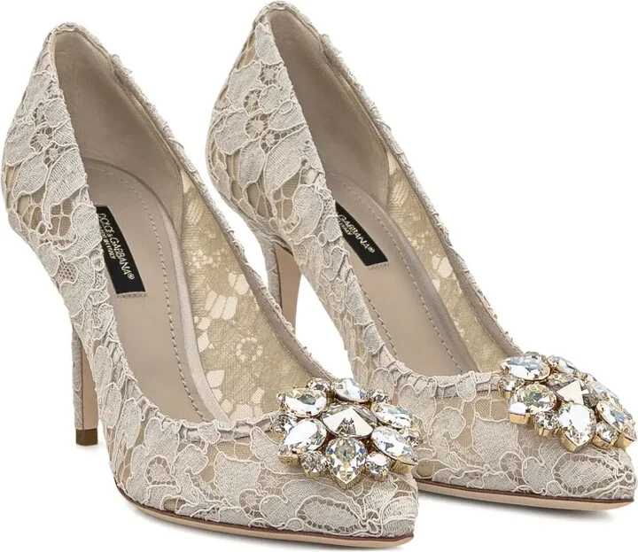 Taormina-lace crystal-embellished pumps - Image 2