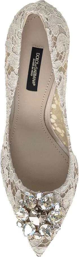 Taormina-lace crystal-embellished pumps - Image 4