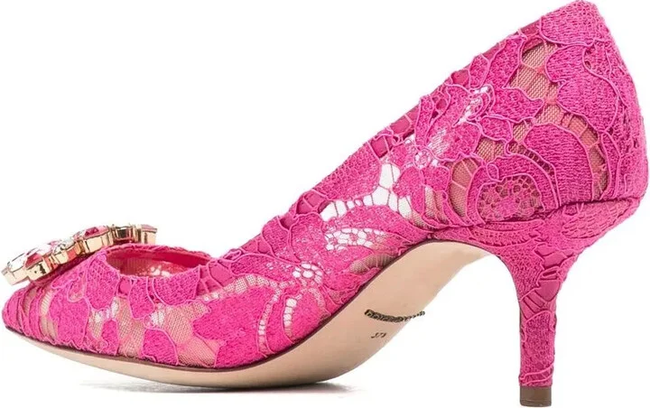 Taormina-lace crystal-embellished pumps - Image 4